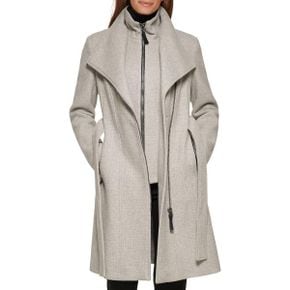 독일 캘빈클라인 벨트 Calvin Klein Womens Angled Twill Fabric Wing Collar Coat 1675720