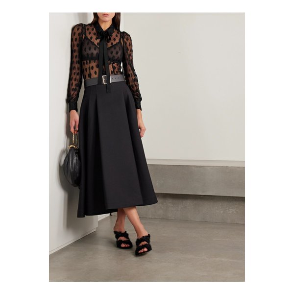 소라야 타이 디테일 필 쿠페 메시 블라우스 블랙 46376663162915654