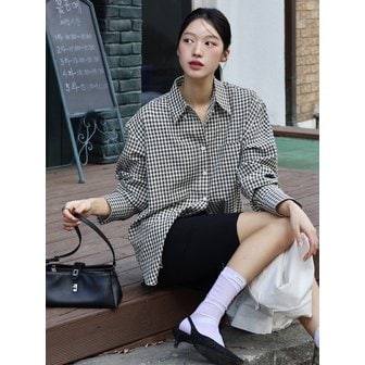 시야쥬 SITP5176 루즈 핏 클래식 체크 셔츠_Black check