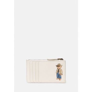 이스퀘어 5299802 Ralph Lauren POLO BEAR LEATHER ZIP CARD CASE - Wallet ivory