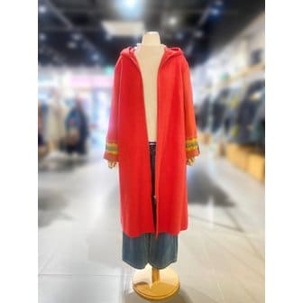 베네통 [여주점] 패턴 롱 후드 코트 (BACT62461)