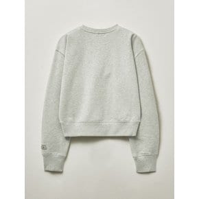 (W) 아페로 볼륨 슬리브 크롭 스웨트셔츠_오트밀