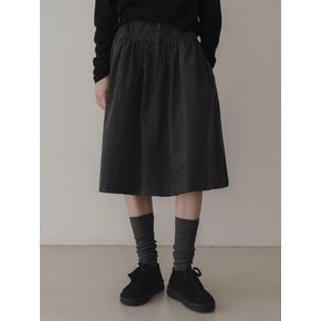 Oat corduroy skirt (charcoal)