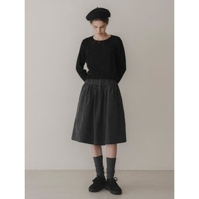 Oat corduroy skirt (charcoal)