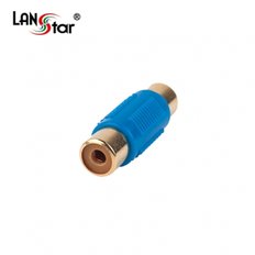 LANSTAR RCA to RCA 젠더 (LS-AVG-RCA-FFB, 파랑)