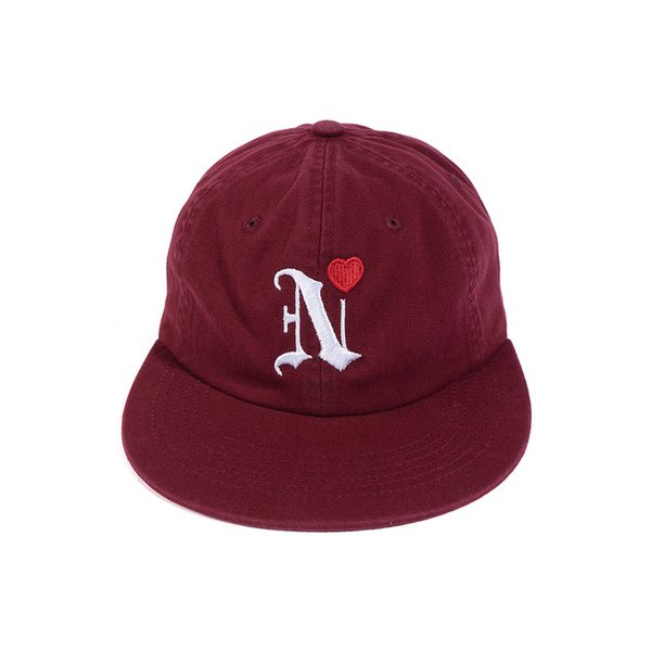 N HEART LOGO PLAP CAP (BURGUNDY)