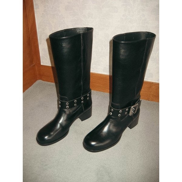 ANZ buckle long boots _ black
