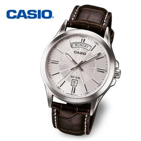 [정품] CASIO 카시오 MTP-1381L-7A 남성 야광 가죽 손목시계