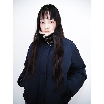 구호 플러스 Faux Fur Collar Short Puffer Down  Navy (KE5X38M02R)