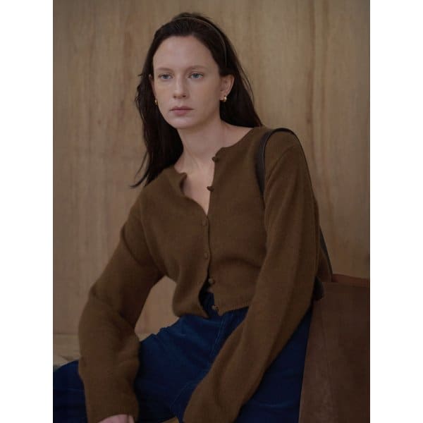 라운드 라쿤 가디건 (Brown)