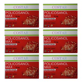 코스타 폴리코사놀 Costar Policosanol 12mg 60정 6개