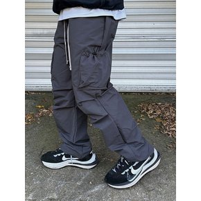 NYLON PARACHUTE POCKET STRING PANTS (CHARCOAL)