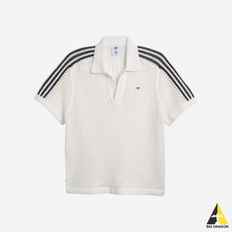 아디다스 ADIDAS x 클랏 크로셰 폴로 코어 화이트 - KR 사이즈 Clot Crochet Polo Core W