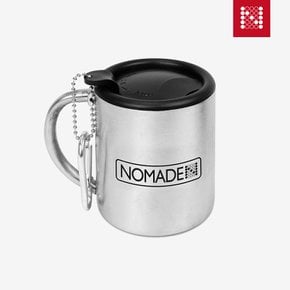 220ml 이중 머그컵(카라비너) 실버 휴대용 캠핑 용품