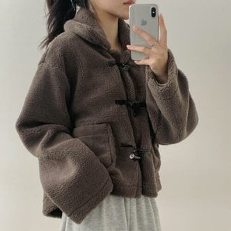 피치모드 / 리나 밍크 떡볶이 양털 무스탕 자켓