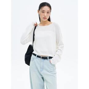 넥변형 긴소매 풀오버  아이보리 (355451LYF0)