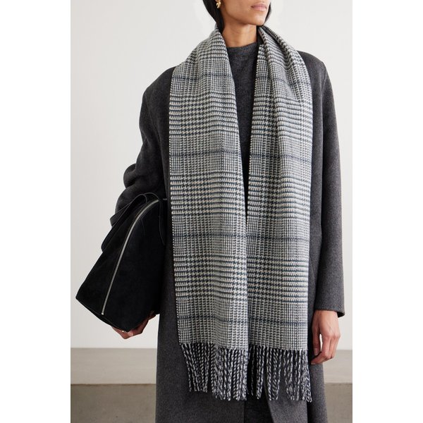존스톤스 오브 엘긴 글렌 프린지 하운드투스 울 스카프 46376663162948214