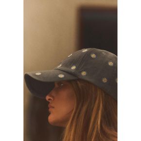 ZARA 자라 우먼 엠브로이더드 자수 데님 모자 3920/117/802 315405