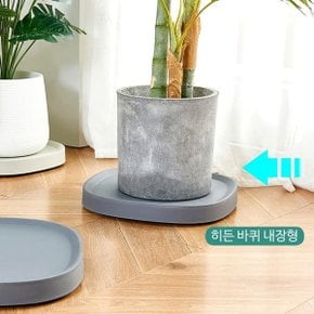 히든바퀴 내장형 화분받침(사각) 2호 22.5cm