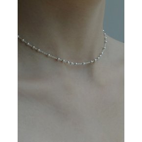 SILVER BALL CHAIN NECKLACE(CHOKER)