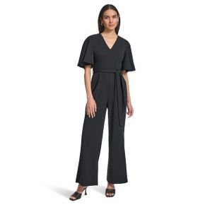 5048278 Calvin Klein Scuba Crepe Cape Sleeve Jumpsuit 105372526