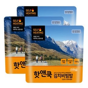 전투식량 발열팩 핫앤쿡 김치비빔밥 120g x 3개세트