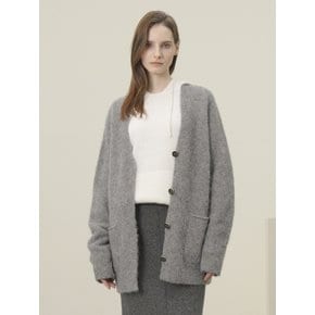 Suri Alpaca Heavy Cardigan _Grey