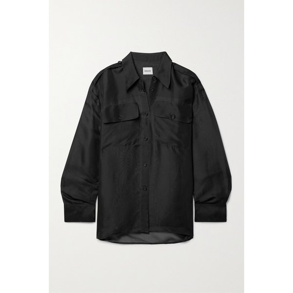 케이트 마사 오버사이즈 실크 오간자 셔츠 블랙 1647597325519070