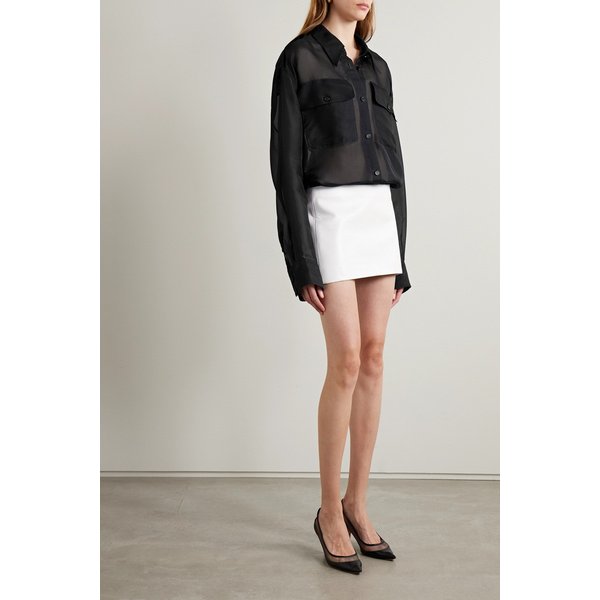 케이트 마사 오버사이즈 실크 오간자 셔츠 블랙 1647597325519070