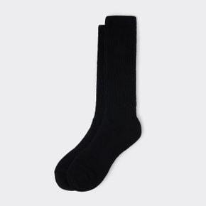 Black Rib Long Socks CALAX25518BKX