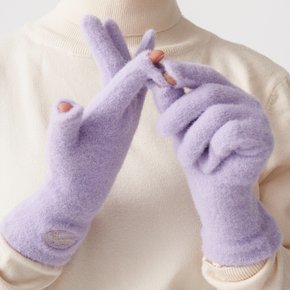 FLUFFY LOGO GLOVE PURPLE