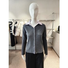 [여주점] [나이스클랍] 셔츠 배색 세미 슬림핏 니트 A254PWK914