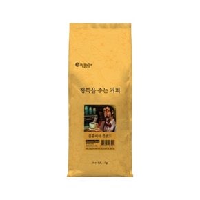 맥널티 행복을주는커피 콜롬비아 블렌드 분쇄 커피원두 1kg