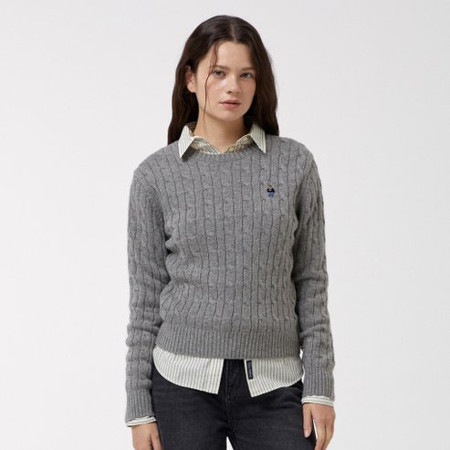 후아유 Steve Cable R-neck Pull over WHKAF4901F
