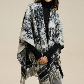 에스닉 수채화패턴 수술 숄_M2412AC601D