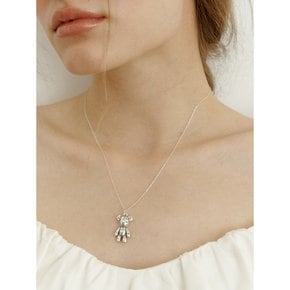 [Silver] Love Bear Necklace