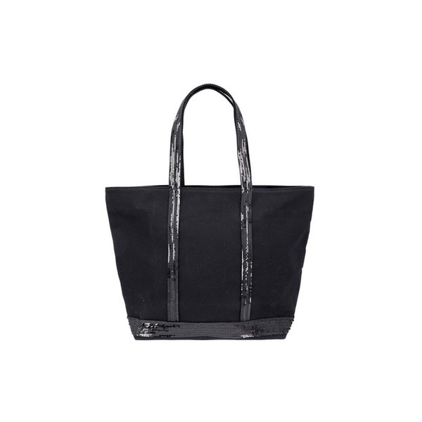 0PVE01 V40378 999 카바스 스팽글 캔버스 토트백 미디움