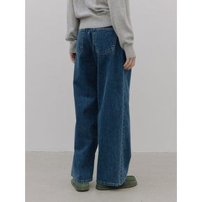 Loose Fit Semi Wide Blue Jeans
