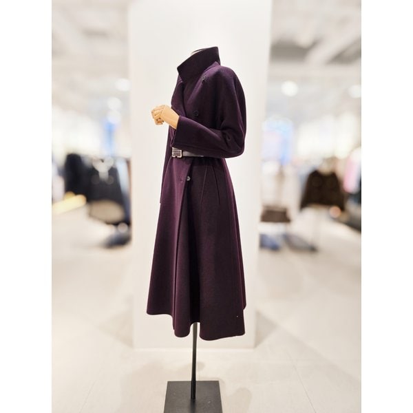 [파주점] [더아이잗컬렉션]캐시미어 블렌드 벨티드 플레어 롱 코트 CRBA0CTL11