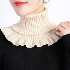 겨울넥워머 여성 3컬러 답답하지 않은 페이크 프릴 목폴라 넥워머