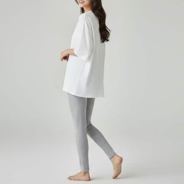 확대된 대표 멜캄 베이직 9부 면스판 레깅스 SD-262099