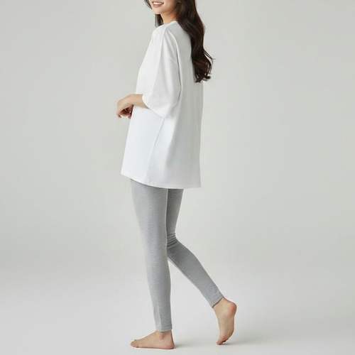 멜캄 베이직 9부 면스판 레깅스 SD-262099