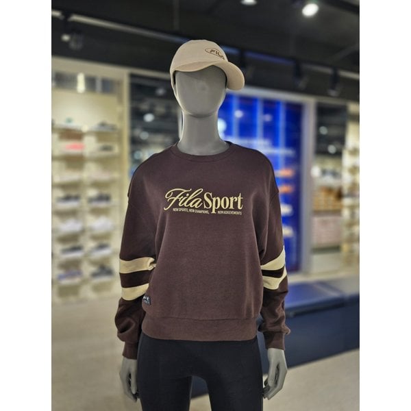 [파주점] 여성 세미크롭 오버핏 맨투맨(FS2POH1152F-BRN)