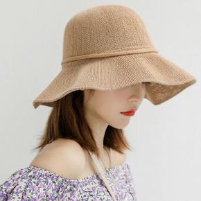[더블디] 여성 아이보리 캐주얼 패션 리본 끈 썬캡 HAT74 (S10317537)