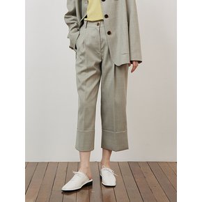 Trunup wide trouser in beige