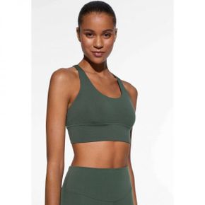 5003201 OYSHO MEDIUM SUPPORT WITH CUPS - Medium support sports bra khaki