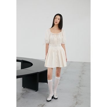 에고이스트 볼륨소매 플리츠 미니 원피스 (EQ2WO460)