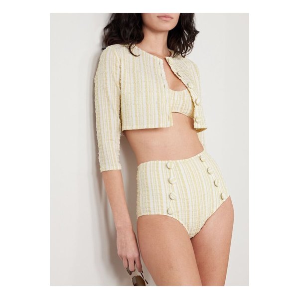 크롭 스트라이프 시어서커 가디건 크림 46376663162860774