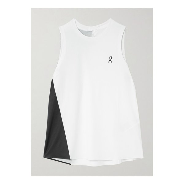 러닝 코트 프린트 스트레치  탱크 화이트 46376663162931642