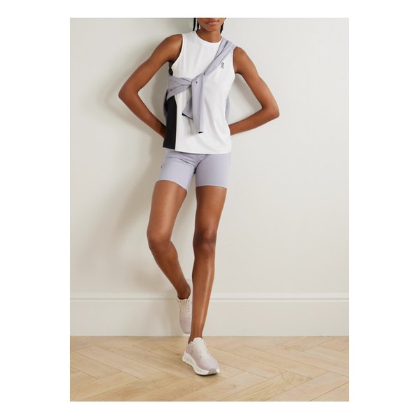 러닝 코트 프린트 스트레치  탱크 화이트 46376663162931642